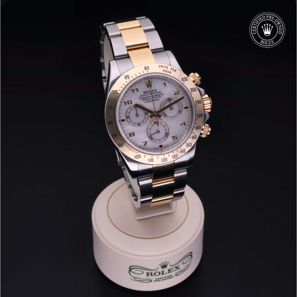 Rolex Certified Pre-Owned Oyster Perpetual 40 in Rolesor 18 Carat Yellow, 116523 | Verga 1947