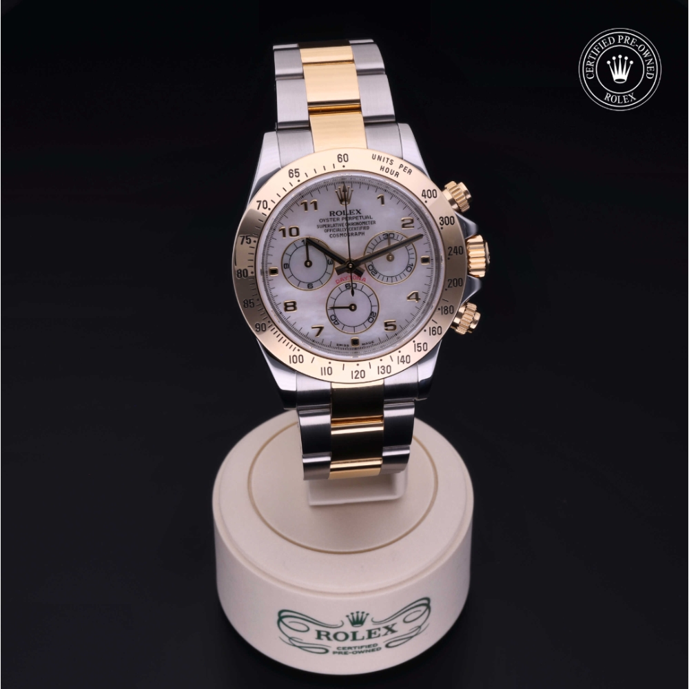 Rolex Certified Pre-Owned Oyster Perpetual 40 in Rolesor 18 Carat Yellow, 116523 | Verga 1947