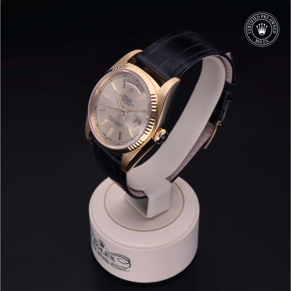Rolex Certified Pre-Owned Oyster Perpetual 36 in Gold 18 Carat Yellow, 18038 | Verga 1947