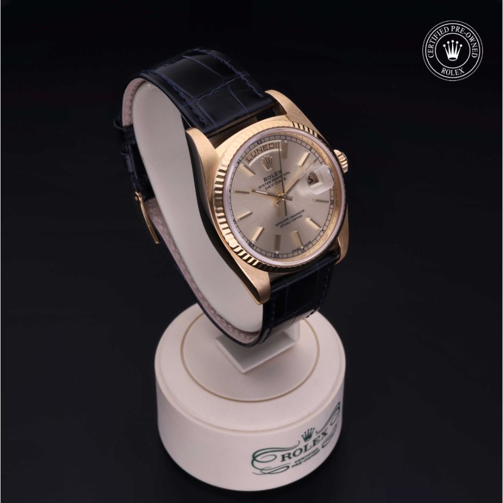 Rolex Certified Pre-Owned Oyster Perpetual 36 in Gold 18 Carat Yellow, 18038 | Verga 1947