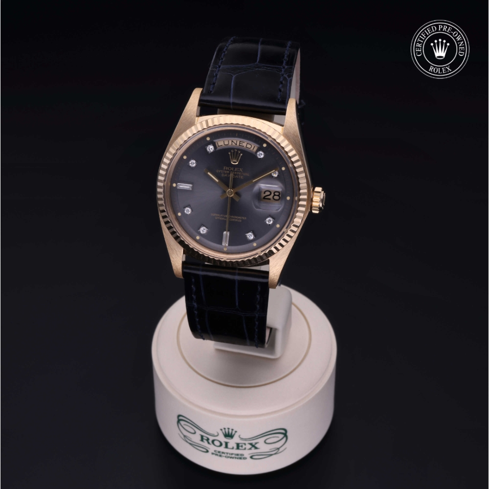 Rolex Certified Pre-Owned Oyster Perpetual 36 in Gold 18 Carat Yellow, 1803/8 | Verga 1947